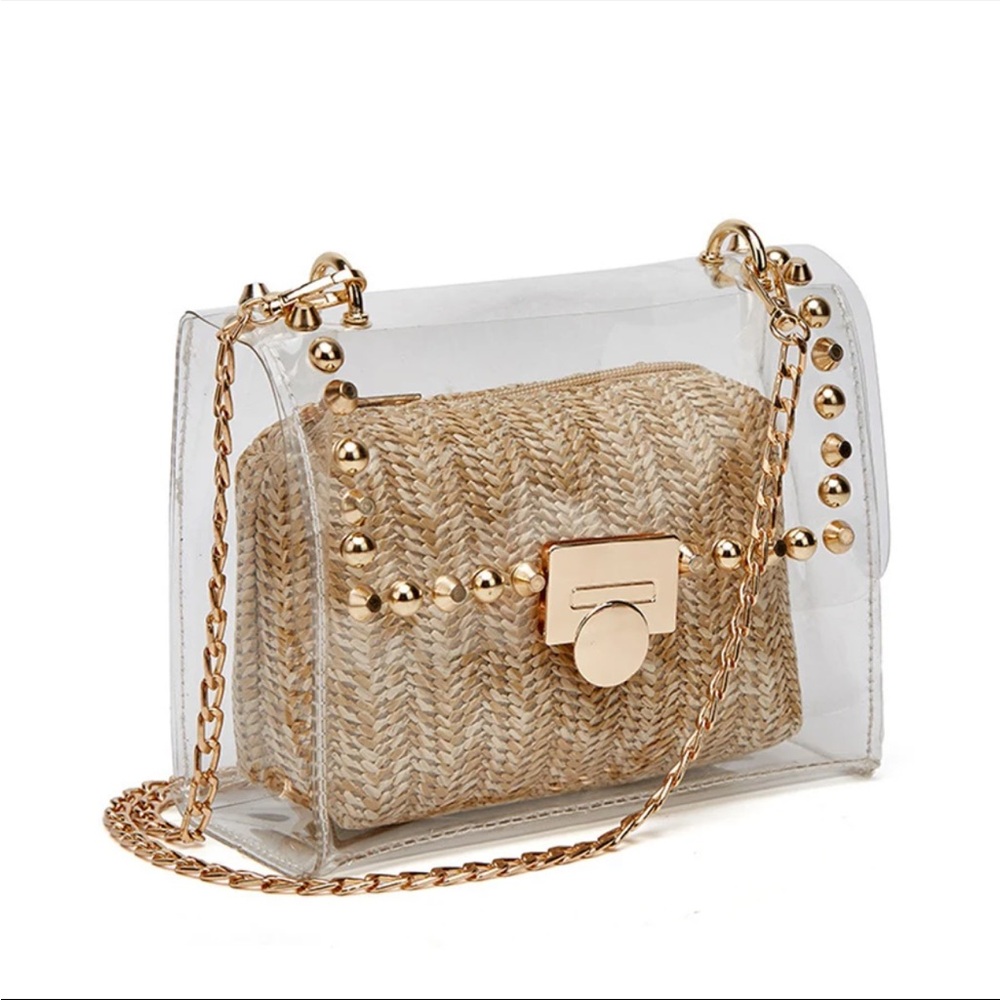 Crossbody Purse 2 in 1 Stadium Clear Shoulder Bag High Quality Waterproof Bag